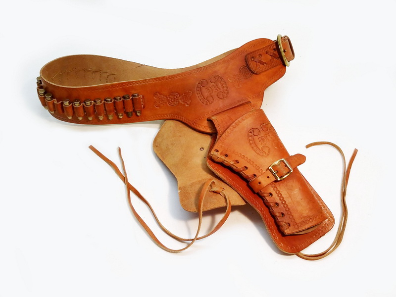 cinturon cartuchera doble marron claro (22eu.) 1u